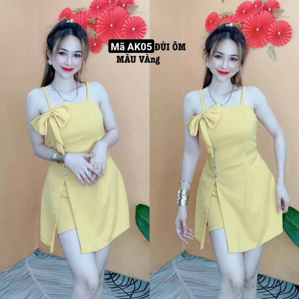 ĐẦM HAI DÂY SIÊU DỄ THƯƠNG KÈM QUẦN