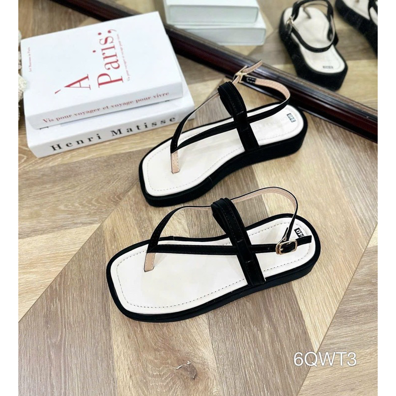 Sandal Bánh Mì Bọc Dây Màu Mãnh Siêu Xinh