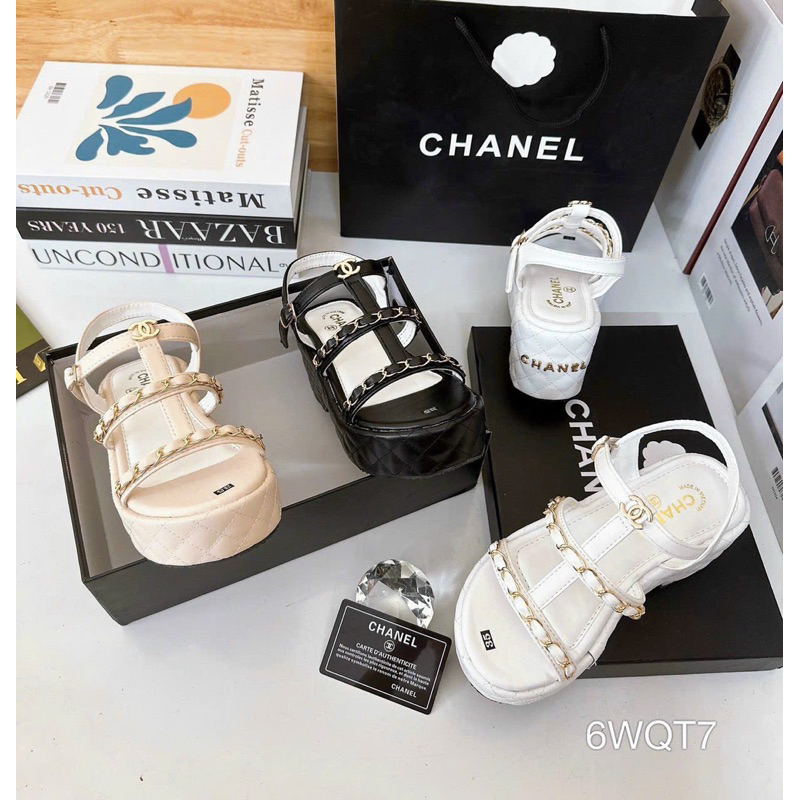 Sandal Bánh Mì Da Chỉ 3 Quai Đinh Phối Khoá Sang Êm Đẹp