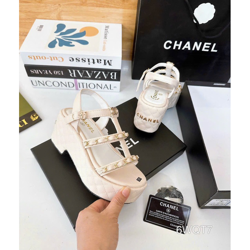 Sandal Bánh Mì Da Chỉ 3 Quai Đinh Phối Khoá Sang Êm Đẹp