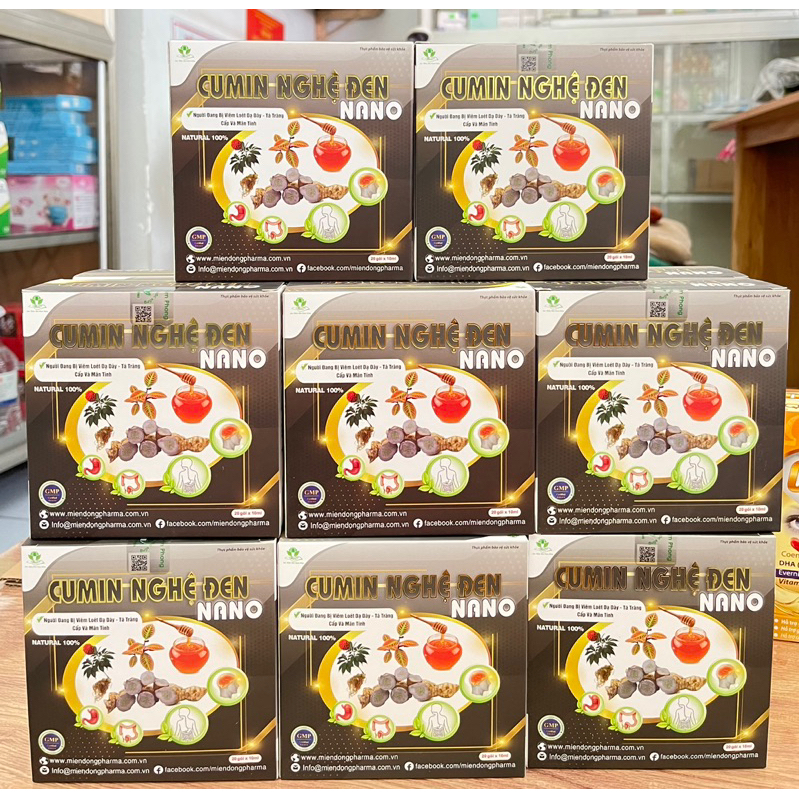 Dung dịch mật ong Nghệ Đen Nano hộp 20gói