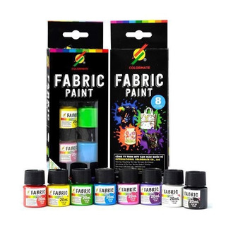 Màu vẽ vải colormate hộp 8 màu, fabric paint, màu vẽ - colormate