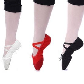 🍄 Giày Múa Ba Lê  Cho Bé Gái. Giày Vải Học Múa Mũi Bọc Da Lộn Hàng Đẹp, Giá Rẻ