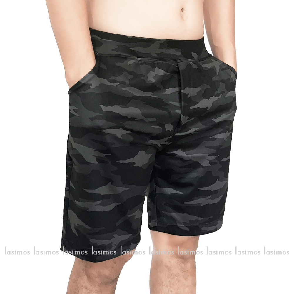 Quần short nam Lasimos MS943 thể thao có túi màu đen họa tiết cao cấp, thun co giãn 4 chiều, vải đẹp dày, thoáng mát.
