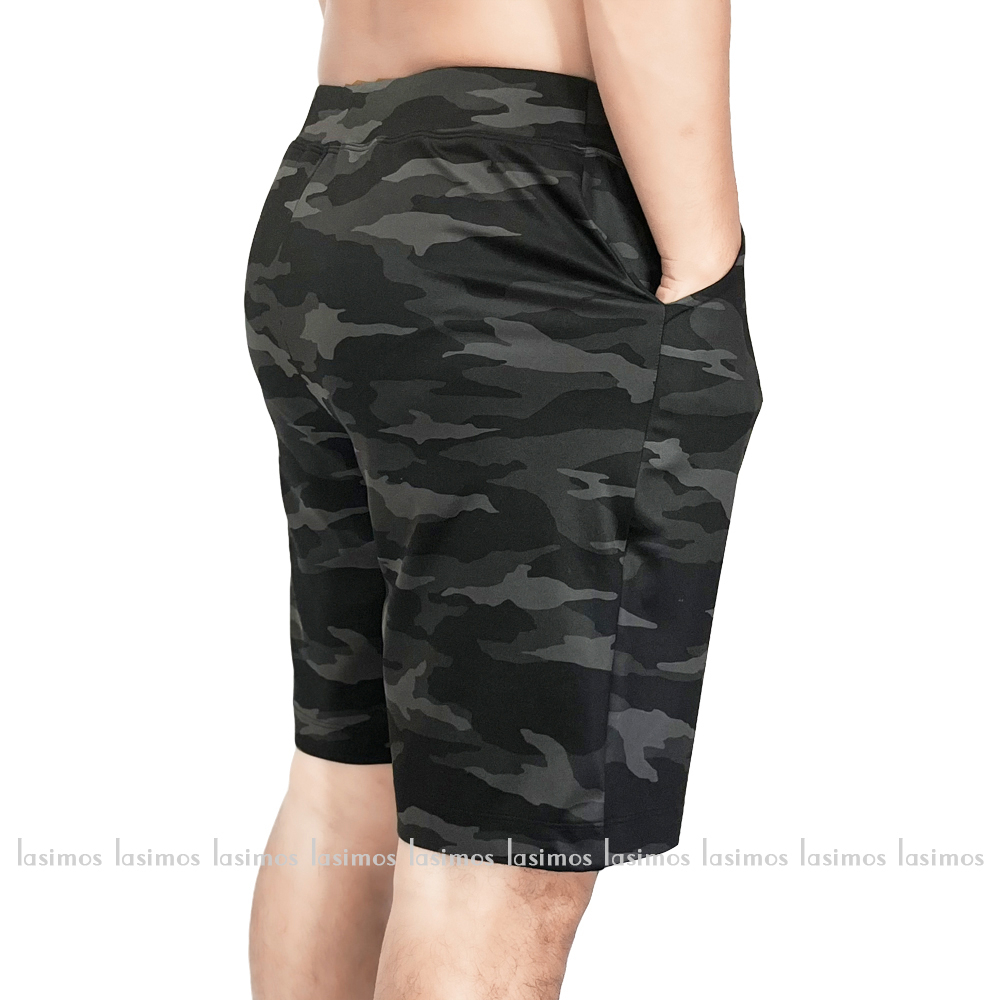 Quần short nam Lasimos MS943 thể thao có túi màu đen họa tiết cao cấp, thun co giãn 4 chiều, vải đẹp dày, thoáng mát.