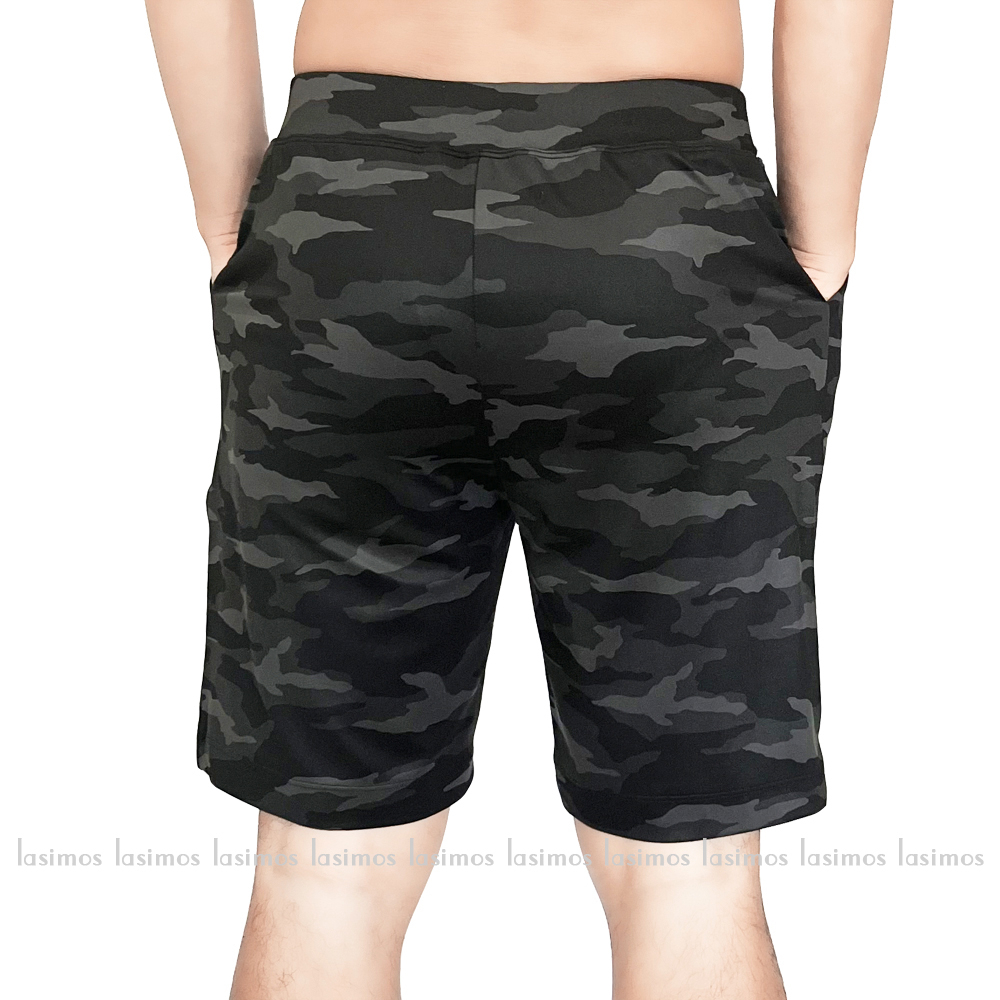 Quần short nam Lasimos MS943 thể thao có túi màu đen họa tiết cao cấp, thun co giãn 4 chiều, vải đẹp dày, thoáng mát.