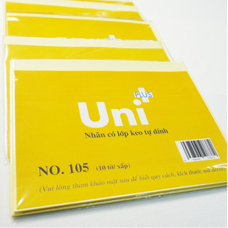 Giấy Decal A5 Tomy Uni Plus có keo dán (MS 99 - 124)