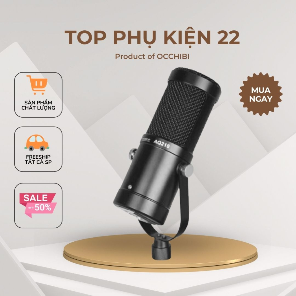 Micro Thu Âm AQ 210 - Micro Hát Karaoke - Livestream Cao Cấp + 12 Tháng BH topphukien22 | BigBuy360 - bigbuy360.vn