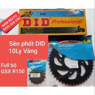 Nhông sên dĩa gsx-r150/gsx-s150 sên phốt 10ly did thailan >>>