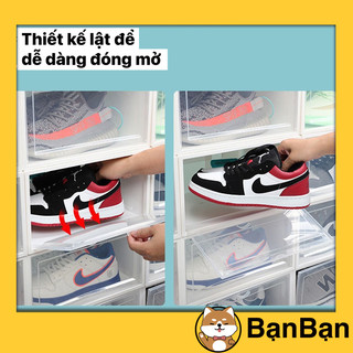 Hộp Đựng Giày Nhựa Cứng Cao Cấp Size Lớn, Tủ Sắp Xếp Giày,Lắp Ráp Tiện Lợi,chịu lực 4kg