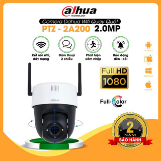 Camera wifi PTZ mini 2.0MP xoay 360 độ ngoài trời chính hãng -SD2A200, báo động còi hú, có màu ban đêm, Full HD 1080P
