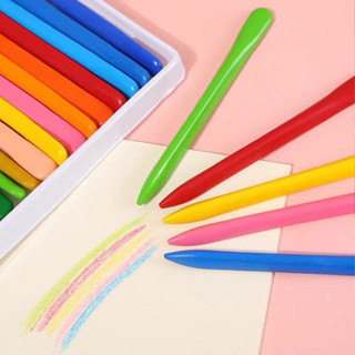 Bộ 12 Bút Sáp Màu - Màu Hữu Cơ Cho Bé Tập Vẽ - An toàn không dính tay