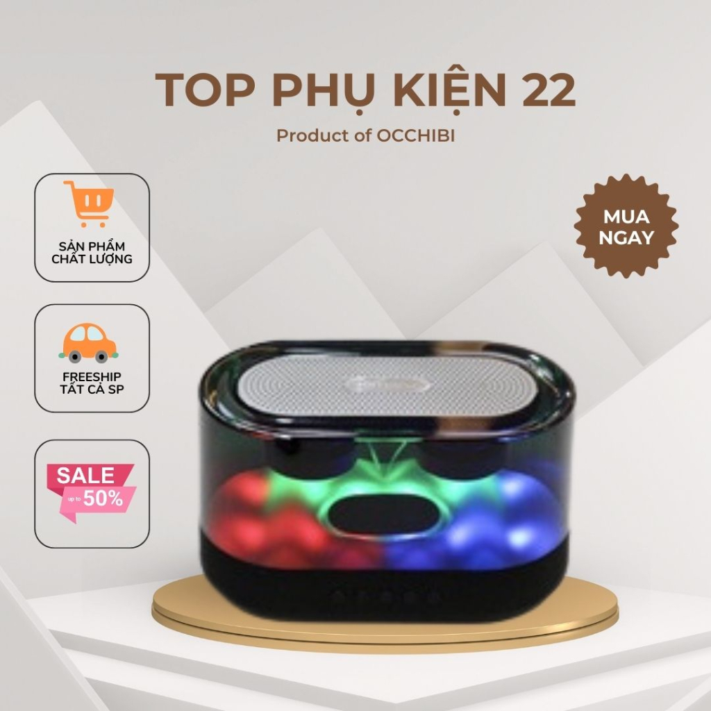 Loa Bluetooth KIMISO KMS 172 Hỗ Trợ Đèn LED Nháy Theo Điệu Nhạc, Âm Thanh Nghe Hay + Bảo Hành 12 Tháng topphukien22