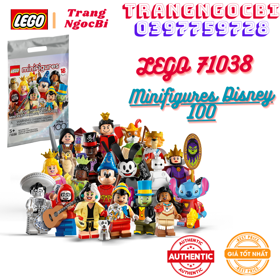 LEGO 71038 -18mini, bị rách 1 túi