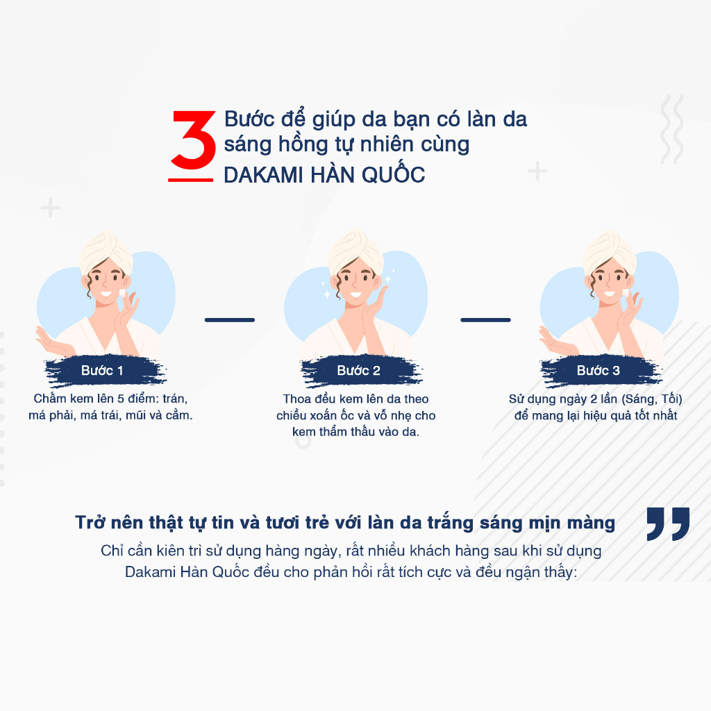 Kem Dakami II, kem dưỡng da hỗ trợ làm mờ thâm nám, tàn nhang