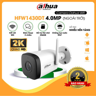 Camera Ngoài Trời DAHUA WIFI Thân 1430DT - 4.0MP  Chống Nước, Đàm Thoại 2 Chiều, Phát Hiện Chuyển Động, Hồng Ngoại 30m