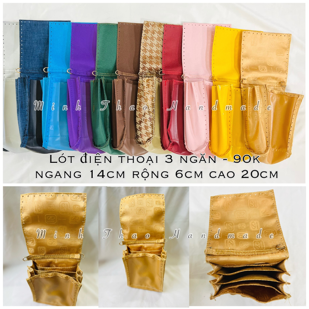 Lót điện thoại 3 ngăn