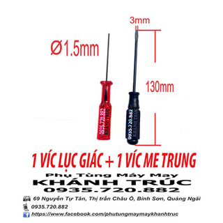 Combo 1 víc lục giác ĐỎ và 1 víc me Trung  MÁY MAY VẮT SỔ CÔNG NGHIỆP