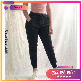 Quần Jogger Nữ bo ống dáng dài - Quần dài Nữ bo gấu chất gân tăm dày dặn phong cách cực ngầu cho bạn nữ - SVFQ32