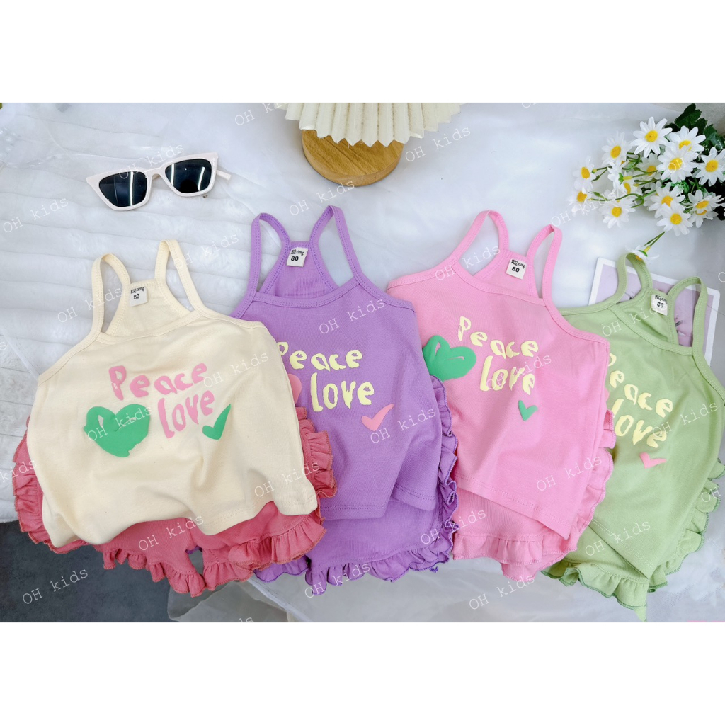 8-18kg Bộ 2 dây quần chip 100% chất cotton dành cho bé gái