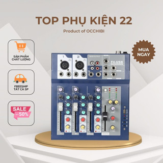 Bàn Mixer Bộ trộn âm thanh F4 Pro âm thanh cực đỉnh có Bluetooth + 12 Tháng BH topphukien22