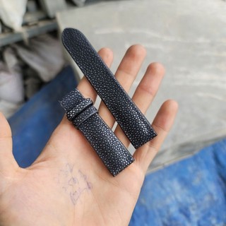 (Handmade) Dây đồng hồ cá đuối đen - vân nhỏ
