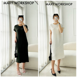 Đầm thun dáng midi tay dáng cánh dơi Midi Sleeve Dress Maxy Workshop