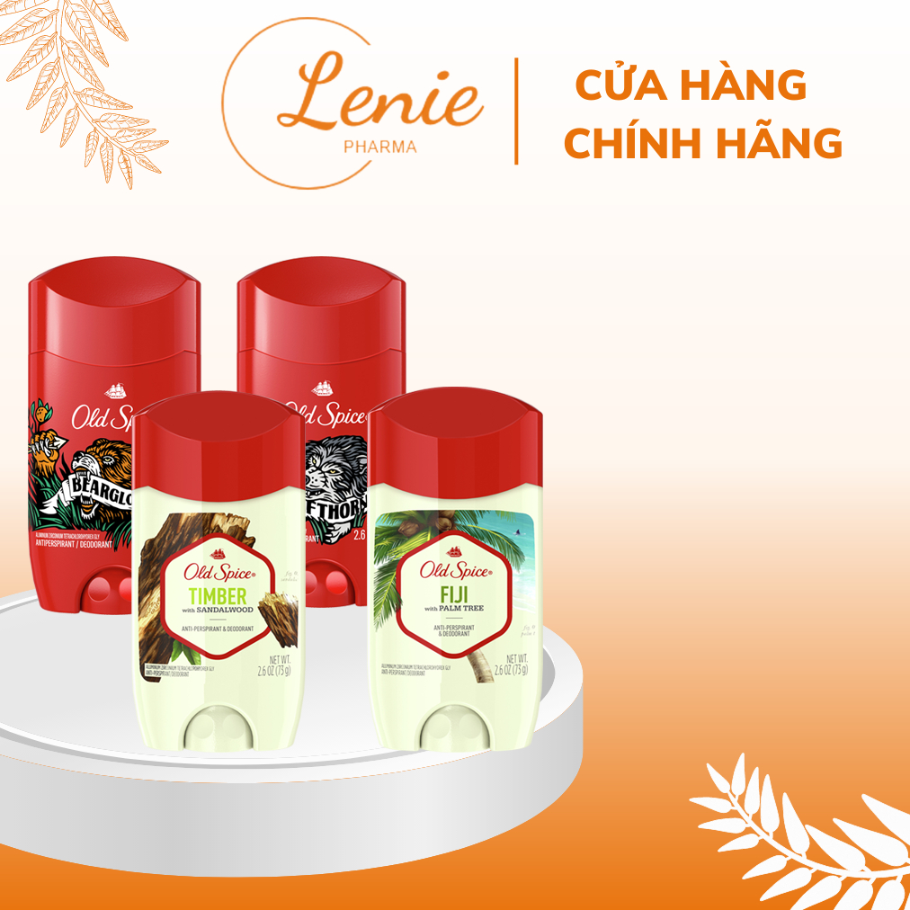 Lăn Khử Mùi Old Spice Fiji / Timber / Bearglove / Wolfthorn Ngăn Tiết Mồ Hôi Mỹ - Lăn Nách Old Spice Chính Hãng Lenie