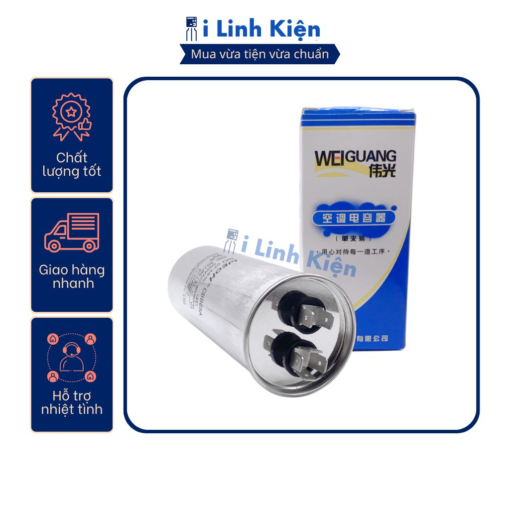Tụ điều hòa 20uF 25uF 30uF 35uF 40uF 45uF 50uF 450V chất lượng cao.