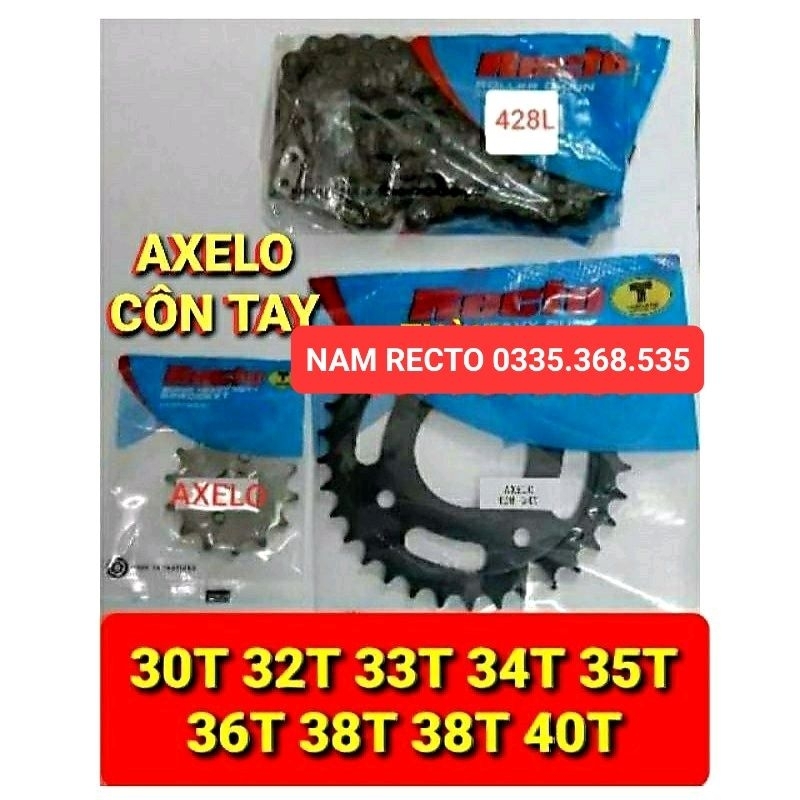 NHÔNG SÊN DĨA SUZUKI AXELO CÔN TAY DĨA 30T 32T 35T 36T 37T 38T 40T RECTO >>>