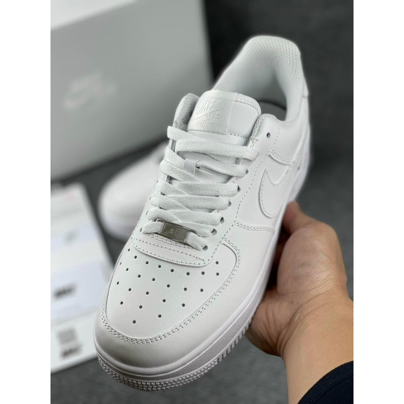 Giày Thể Thao Full Trắng, Sneaker Đế Âm Dương