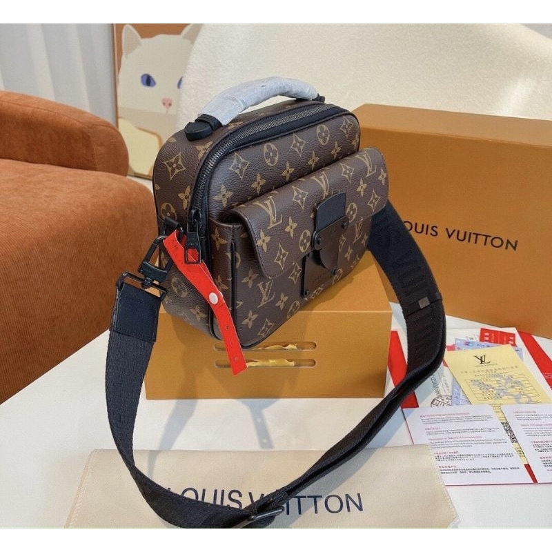 Túi LV nam& nữ hoa nâu sz25cm kèm quai đeo chất dày đẹp fullbox