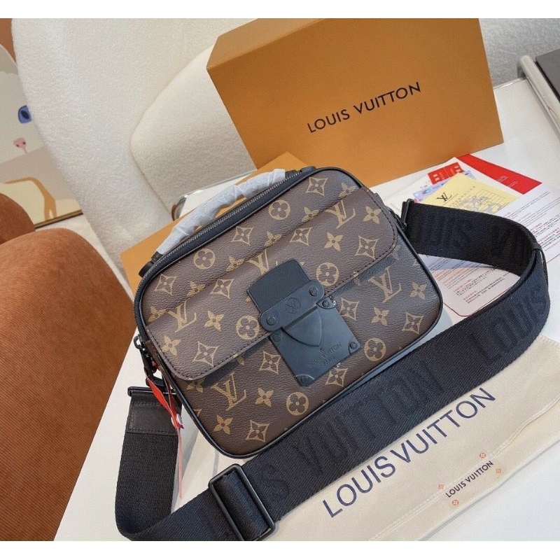 Túi LV nam& nữ hoa nâu sz25cm kèm quai đeo chất dày đẹp fullbox