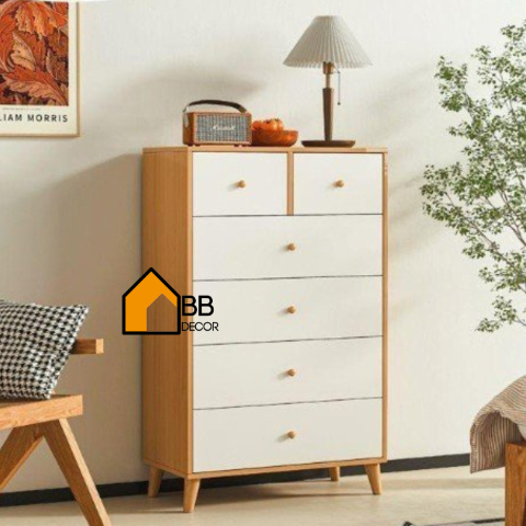 Tủ trang trí hiện đại kệ đựng đồ nhiều ngăn chứa tủ decor không gian nhà cửa MDF chống thấm phong cách Bắc Âu - LM7