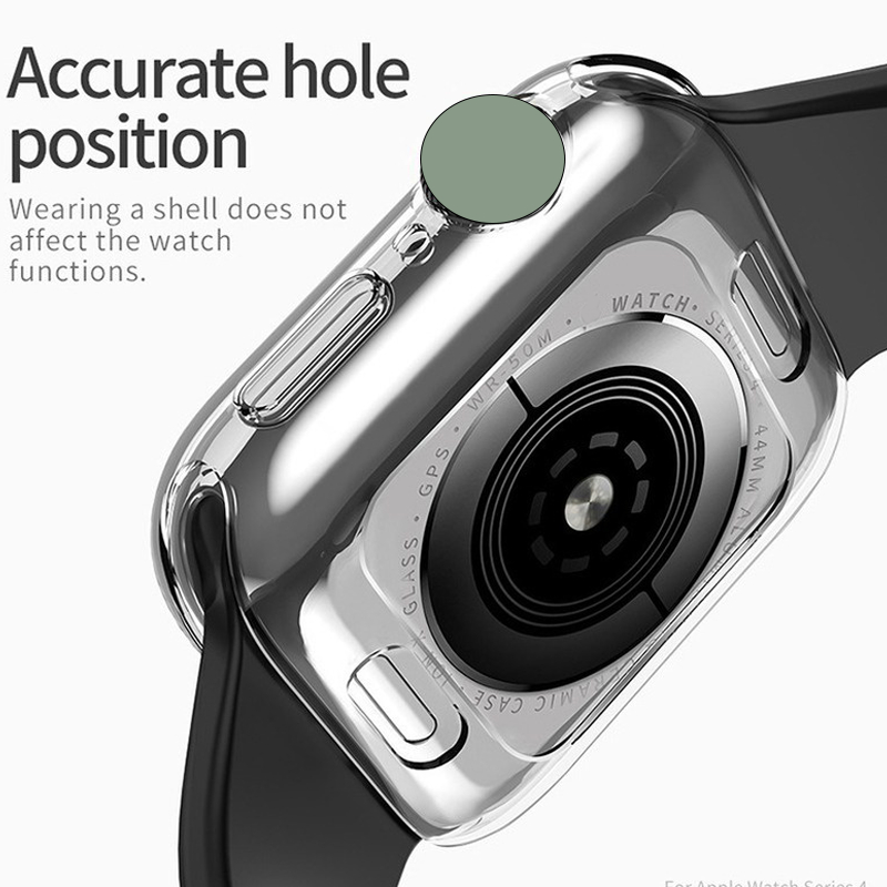 Ốp lưng đồng hồ thông minh iwatch 38mm 45mm 40mm 41mm 44mm 49mm silicon mềm trong suốt