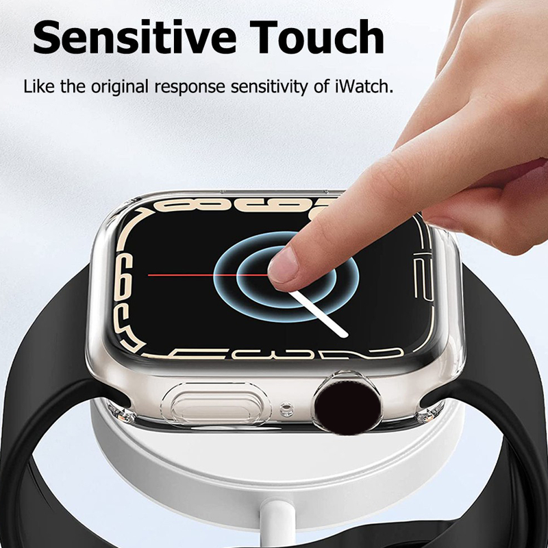 Ốp lưng đồng hồ thông minh iwatch 38mm 45mm 40mm 41mm 44mm 49mm silicon mềm trong suốt