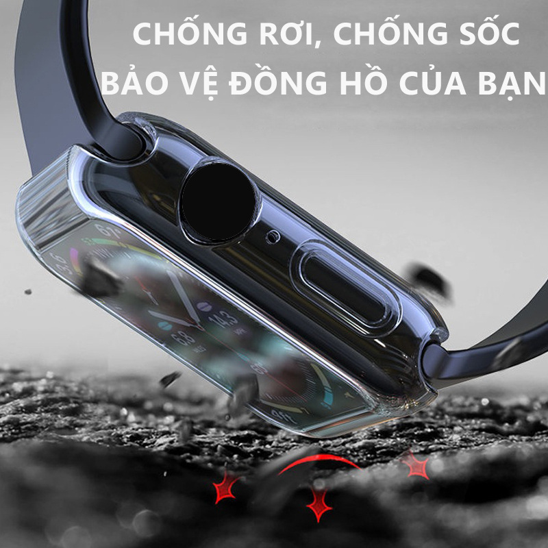 Ốp lưng đồng hồ thông minh iwatch 38mm 45mm 40mm 41mm 44mm 49mm silicon mềm trong suốt