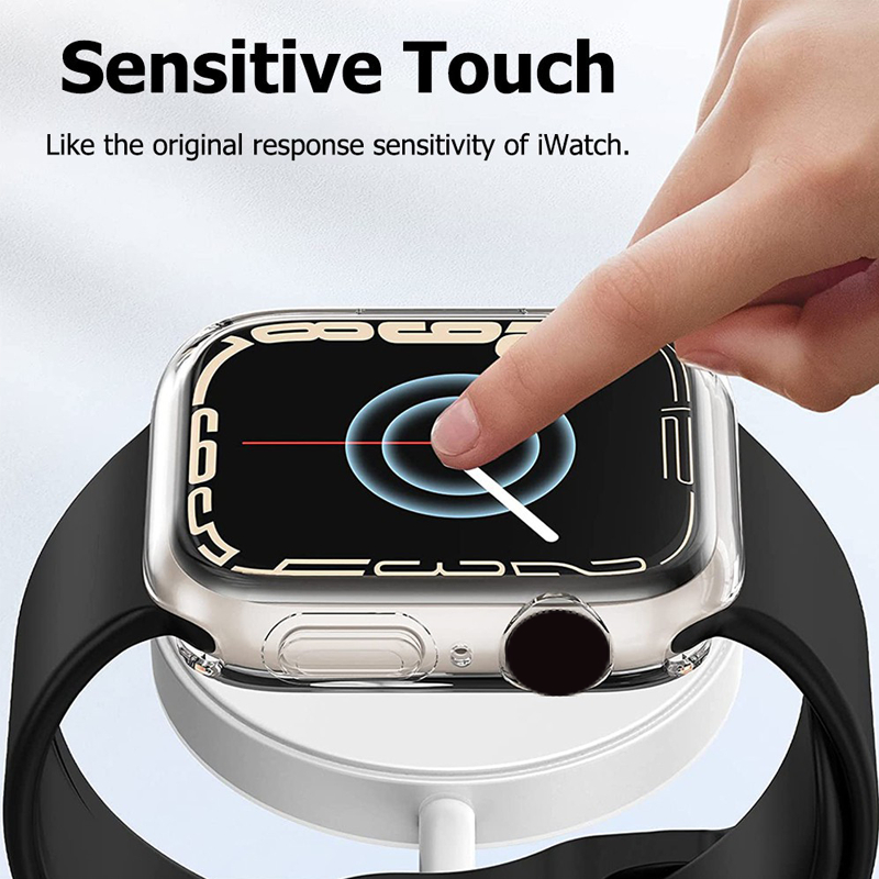 Ốp lưng đồng hồ thông minh iwatch 38mm 45mm 40mm 41mm 44mm 49mm silicon mềm trong suốt
