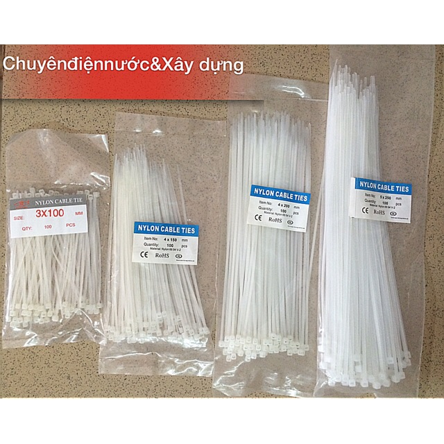 Dây rút nhựa 10cm ,15cm, 20cm, 25cm, 30cm