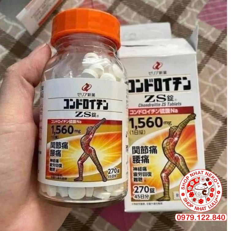 Hộp Viên uống hỗ trợ xương khớp Chondroitin ZS nhện Nhật bản 270 viên
