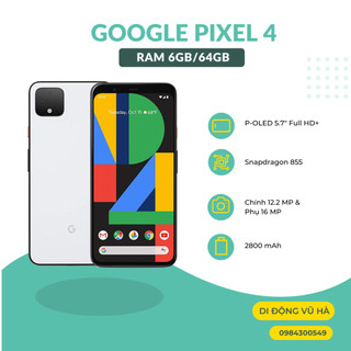 Điện thoại Google pixel 4 Quốc tế 2 sim ram 6/64 camera siêu đẹp