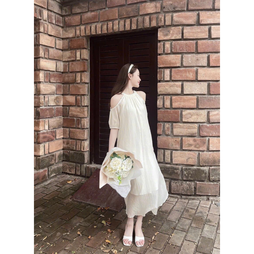 ĐẦM MAXI THIẾT KẾ HỞ VAI