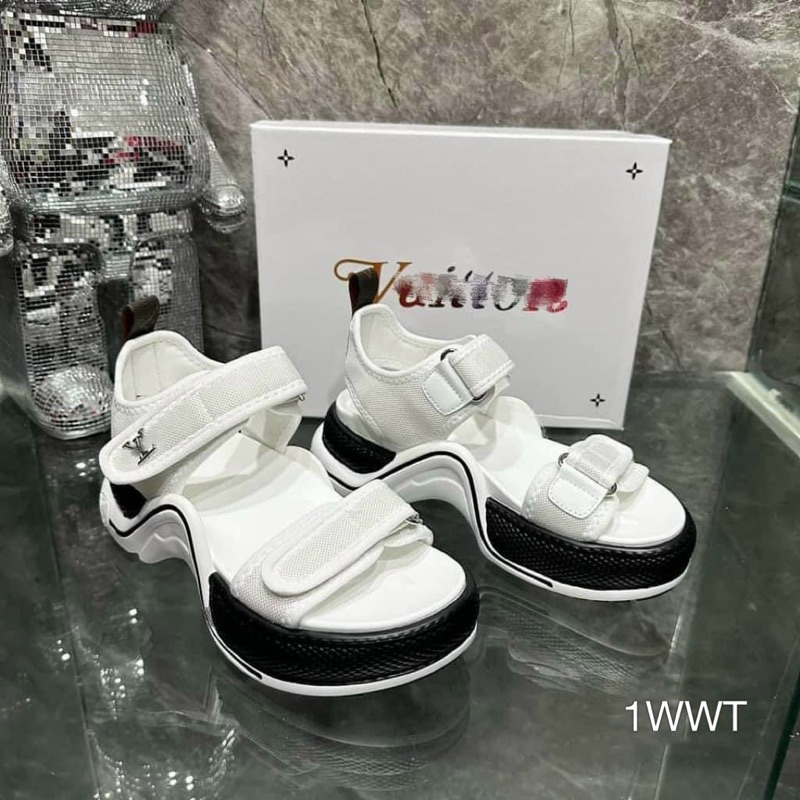 Sandal Bánh Mì Đế Sóng 2 Quai Dán Cao Cấp Sang Chảnh