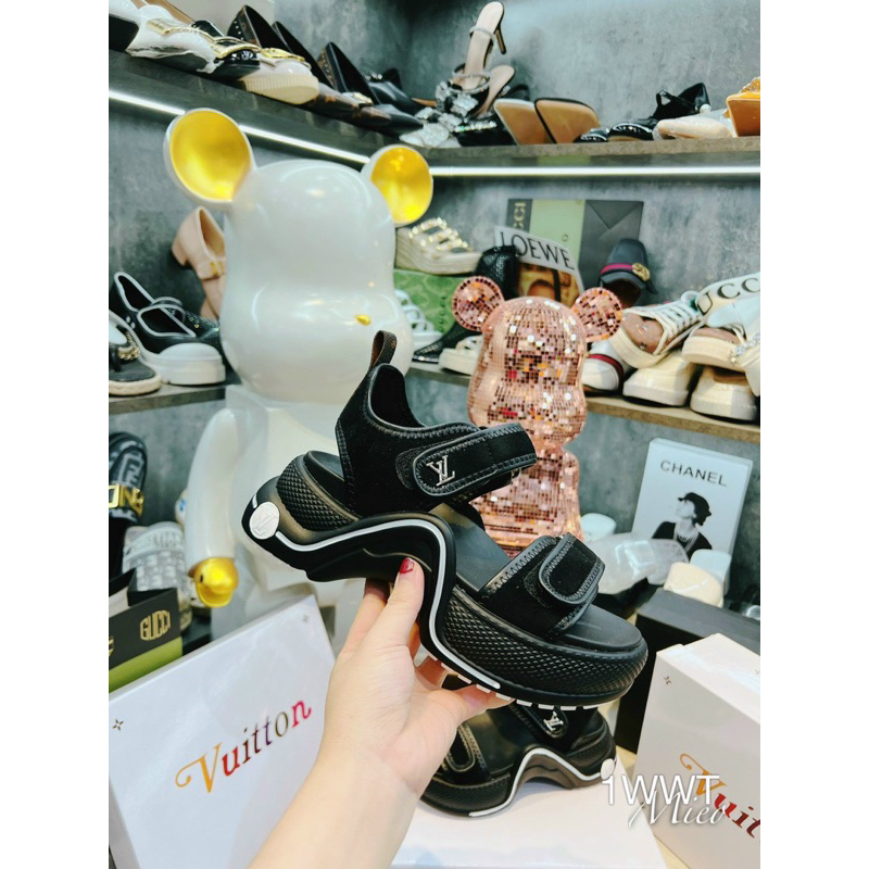 Sandal Bánh Mì Đế Sóng 2 Quai Dán Cao Cấp Sang Chảnh