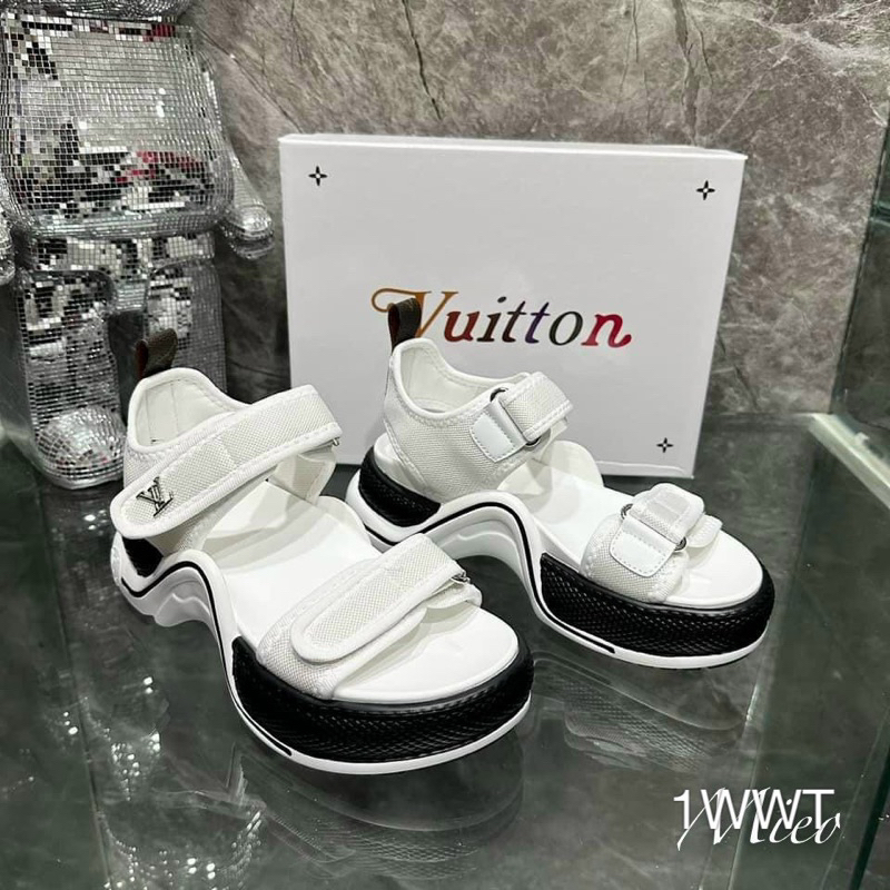 Sandal Bánh Mì Đế Sóng 2 Quai Dán Cao Cấp Sang Chảnh