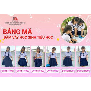 Đầm váy liền cho bé gái học sinh cấp 1, đầm đồng phục học sinh tiểu học nhiều kiểu dáng lựa chọn