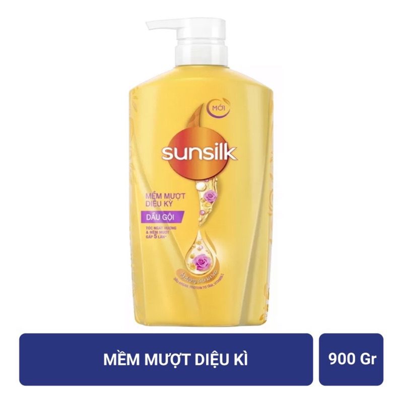 Dầu gội Sunsilk Mềm Mượt & Óng Mượt Chai 900G - 1.4KG