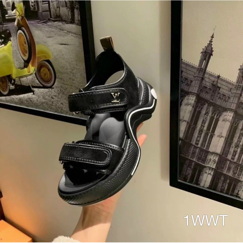 Sandal Bánh Mì Đế Sóng 2 Quai Dán Cao Cấp Sang Chảnh