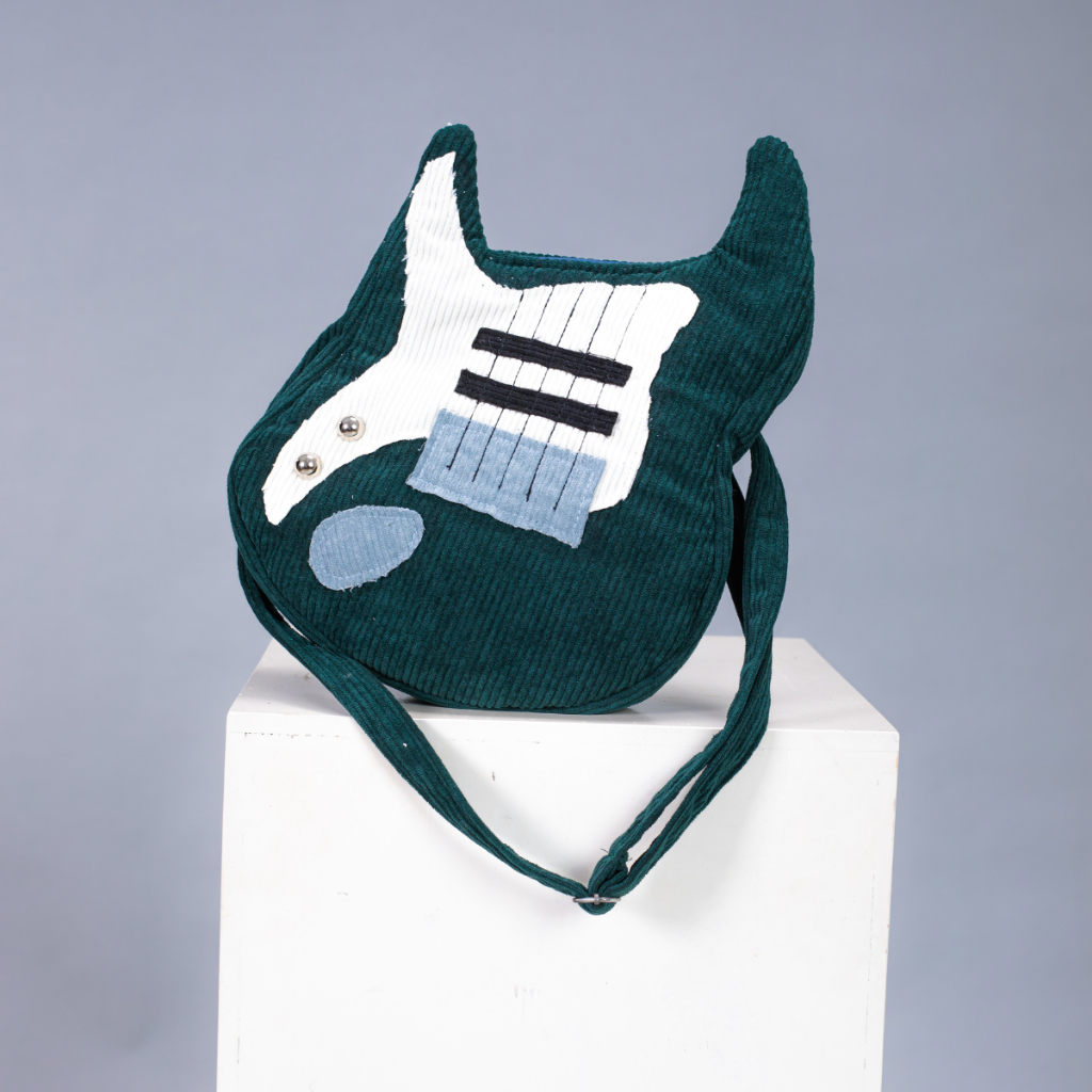 Túi Đeo Chéo trần bông Đàn Điện - handmade - Musty house