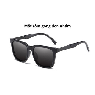 Kính râm gọng vuông nam màu đen thời trang chống tia UV, phong cách hàn quốc AVANCO